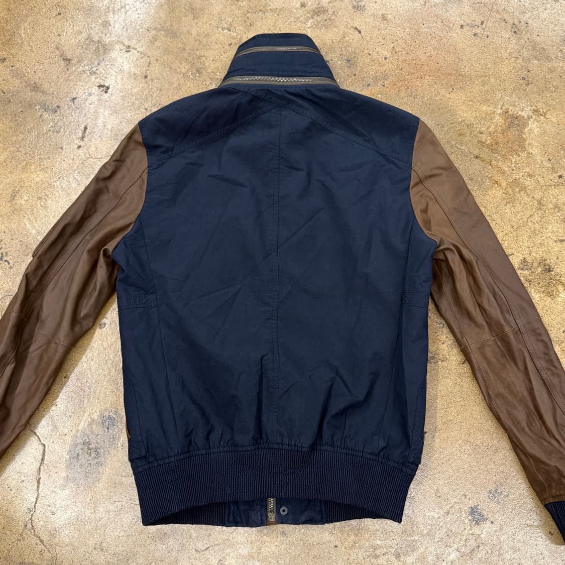 [정품/100] 솔리드옴므 염소가죽 투톤 자켓 b10 상품이미지4