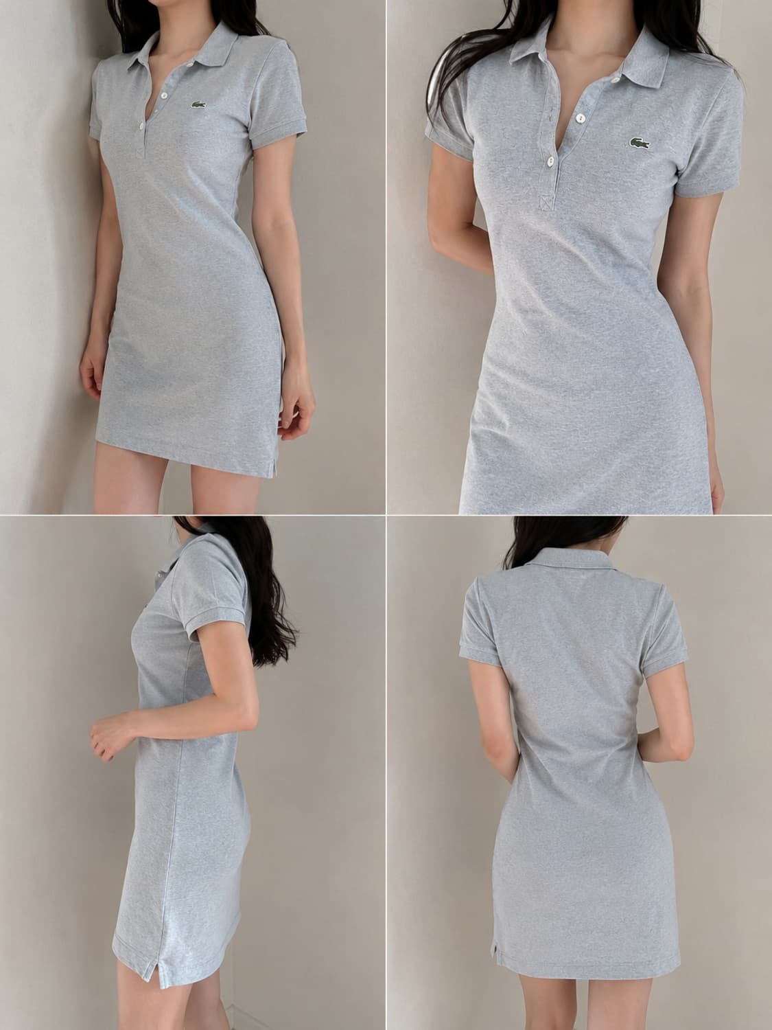 라코스테(Lacoste) 슬림핏 PK 카라 미니 원피스 36size 상품이미지2