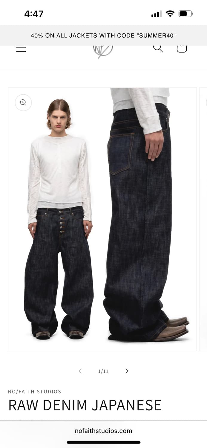 Nofaith studios  raw denim 상품이미지1