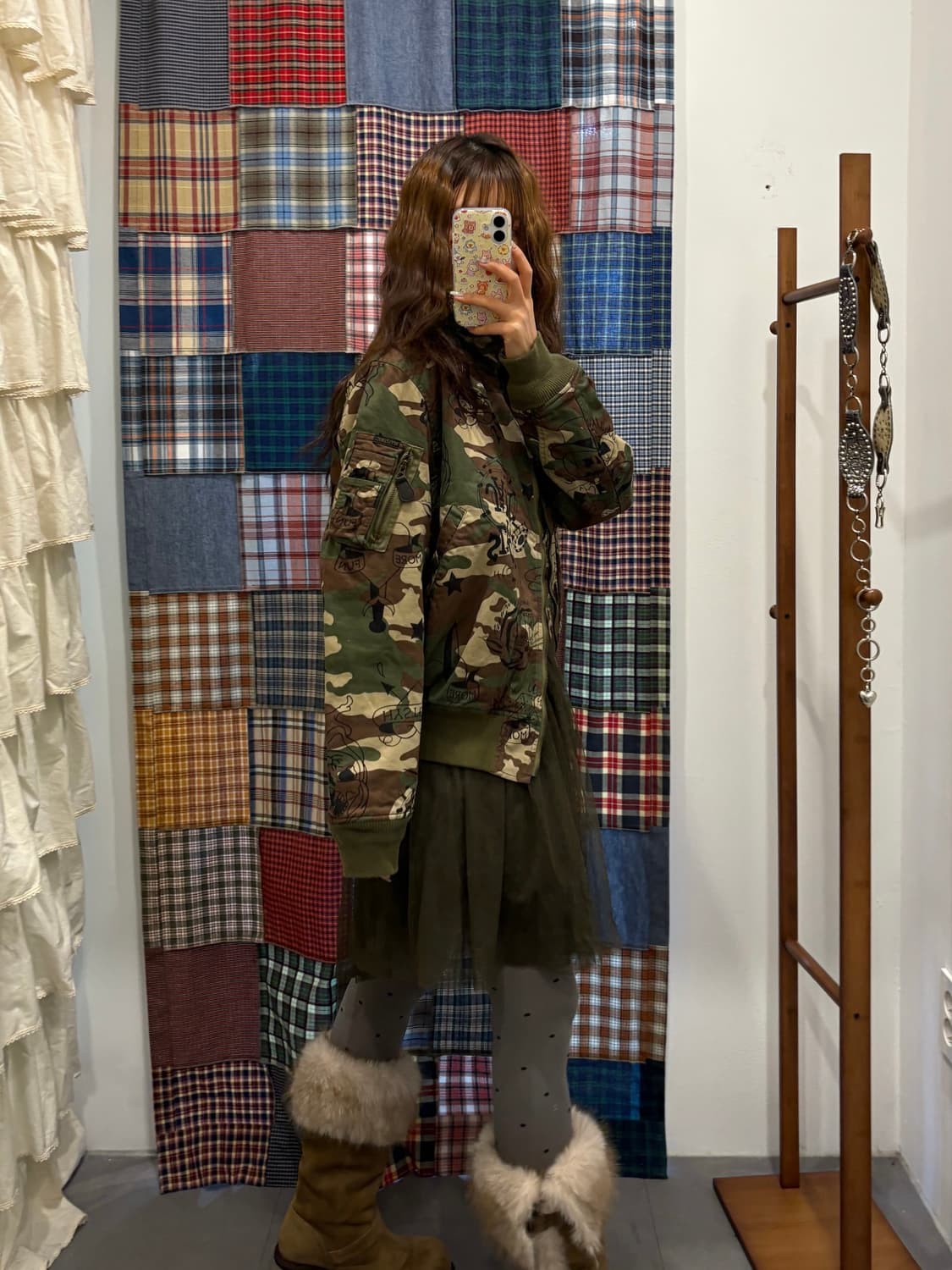 히스테릭글래머 카모패턴 항공자켓 상품이미지2