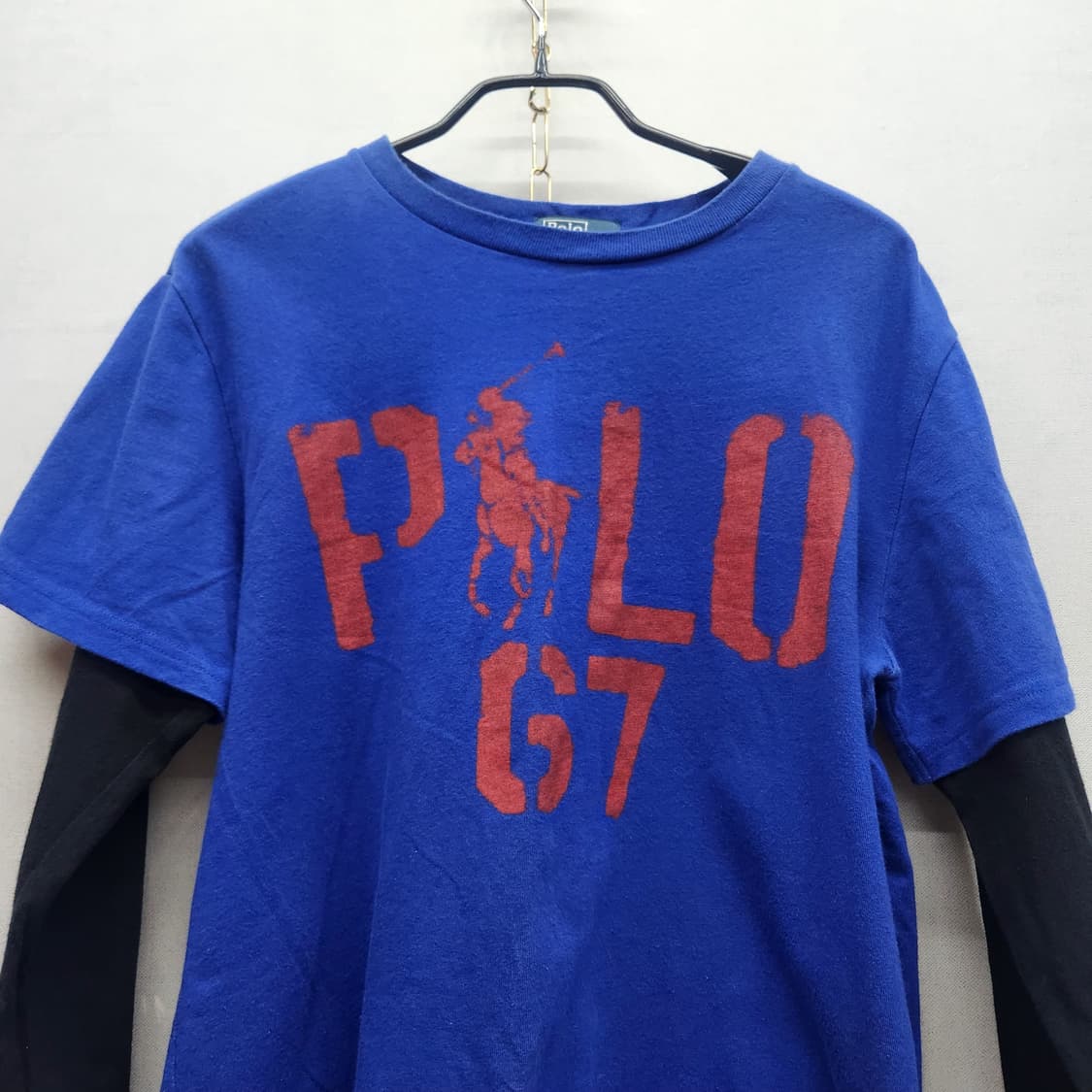 올드스쿨 폴로랄프로렌 빈티지 로고 레이어드 긴팔티 S~M 상품이미지2