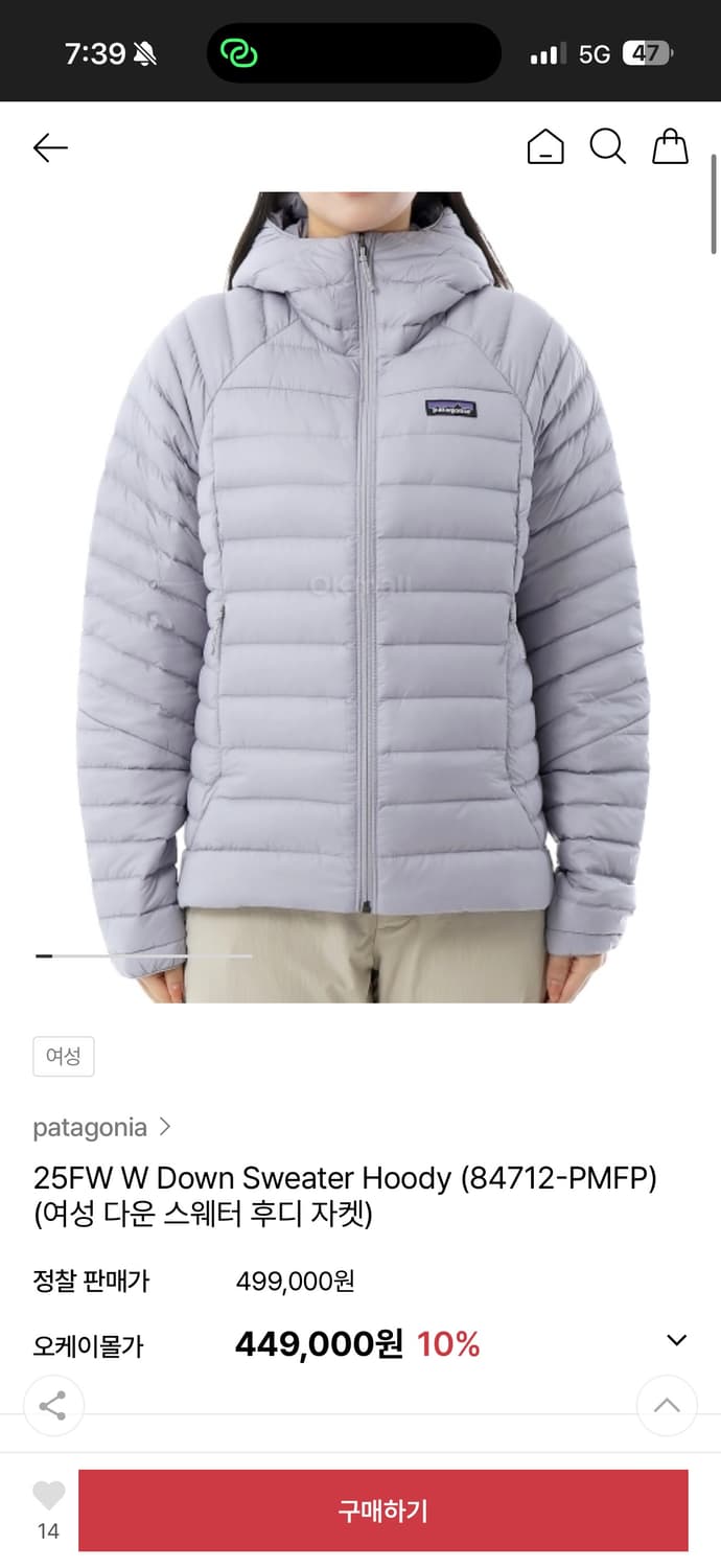 Patagonia 파타고니아 다운 후드 자켓 상품이미지4