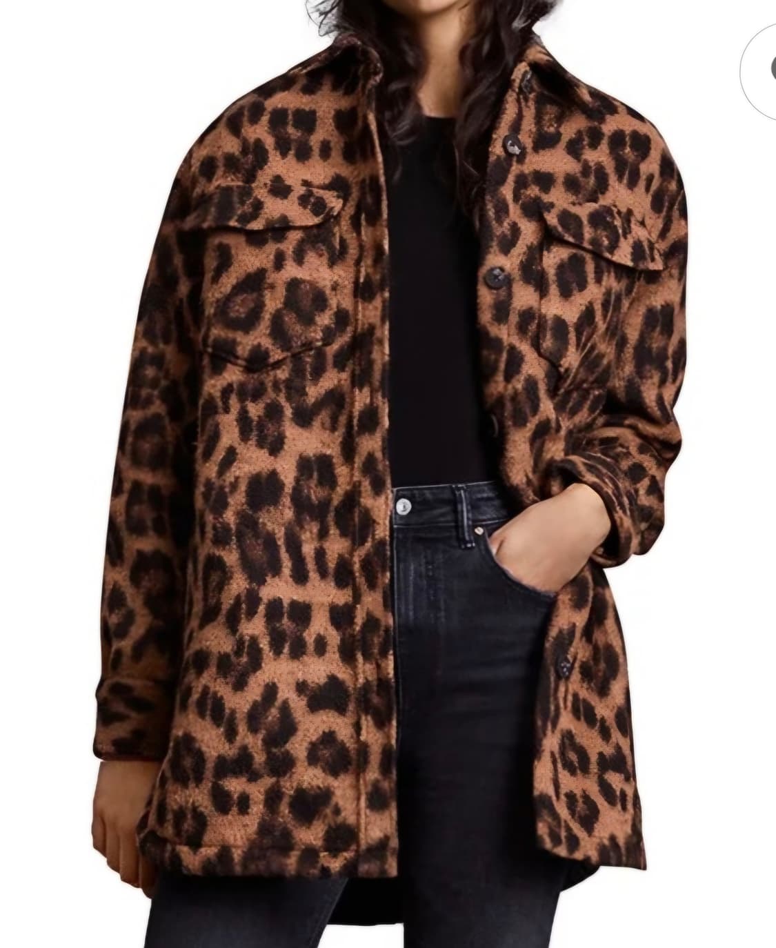 올세인츠 레오파드 울셔켓 상품이미지1