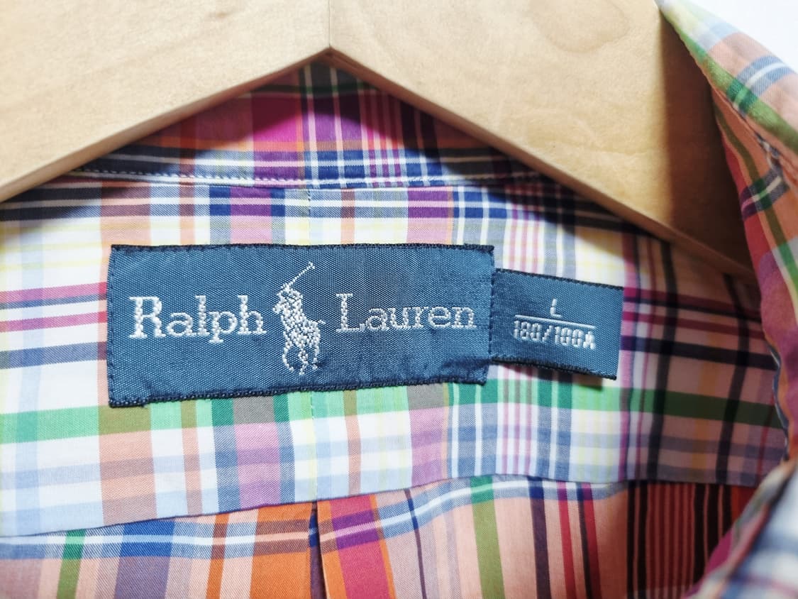 남성 폴로 랄프로렌 POLO 멀티컬러 타탄 체크 패턴 긴팔 남방 셔츠 상품이미지5