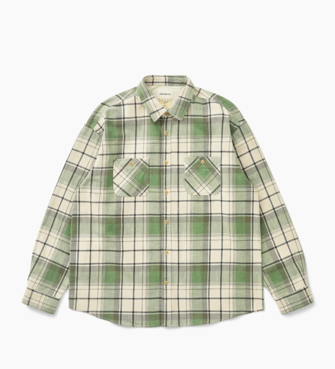 카키스 트러커 플레이드 셔츠 grass 상품이미지1