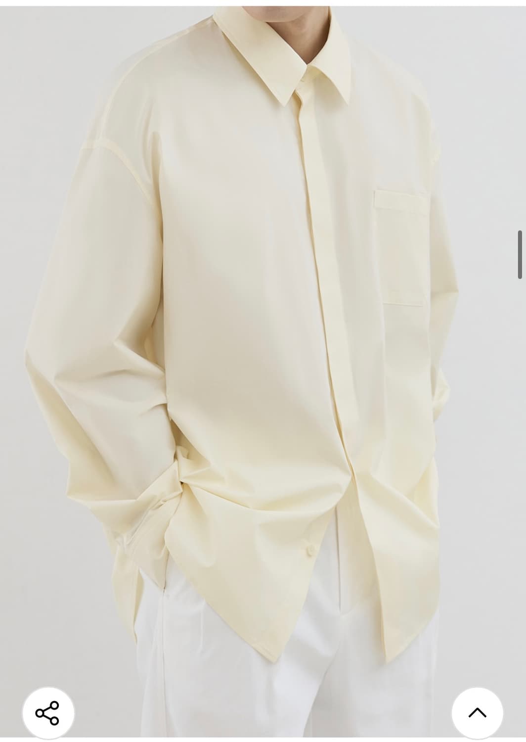 (M) 드로우핏 페이퍼 코튼 오버핏 셔츠 [LEMON] 판매 상품이미지6