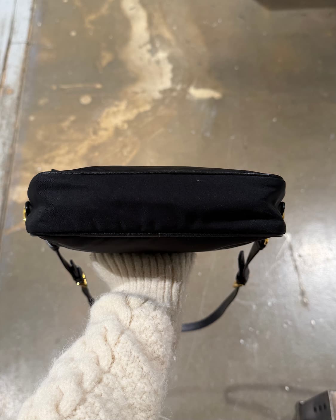 프라다 블랙 테수토 나일론 사피아노 크로스바디 백 상품이미지6