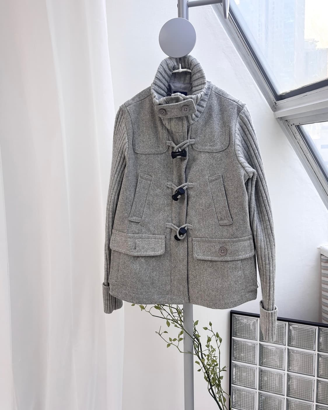 GAP knit mixed toggle high neck 하프 코트 상품이미지1