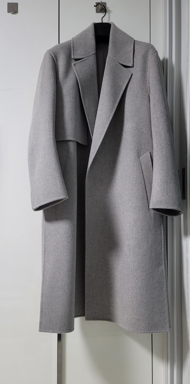 마마가리 핸드메이드 건플랩 코트 오트밀 그레 상품이미지2