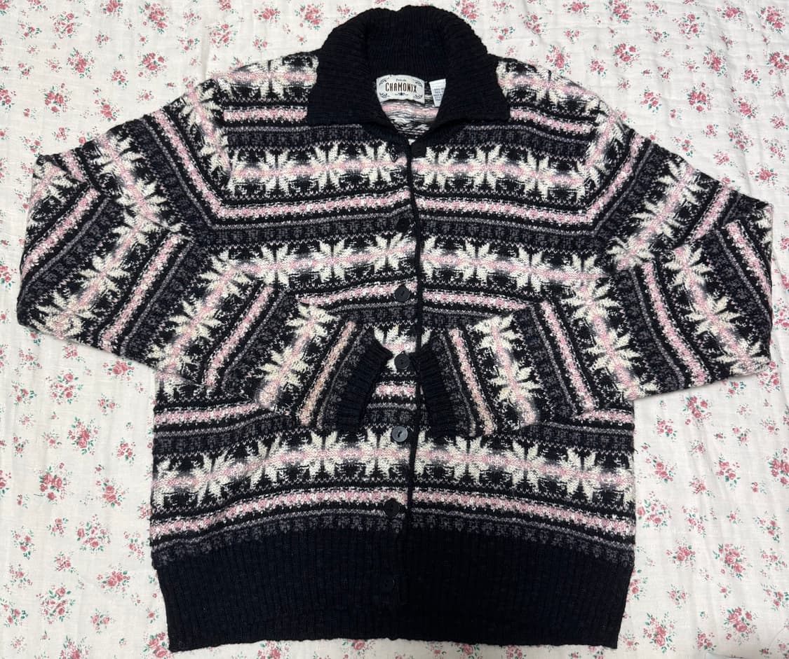 샤모니 빈티지 단추 가디건 니트 상품이미지1