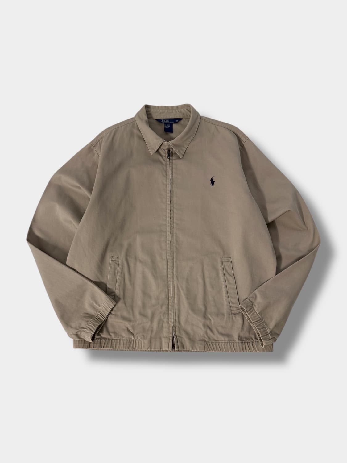 폴로 랄프로렌 90‘s 루즈핏 베이지 헤링턴 코튼 블루종 자켓 상품이미지1