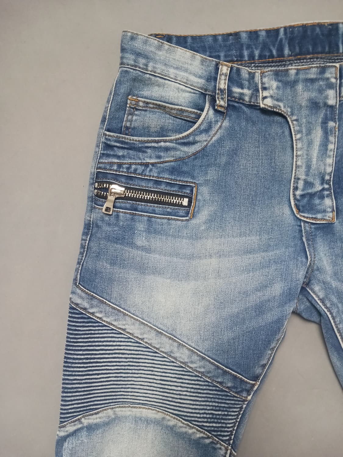 [30] 발망 중청 워싱 바이커진 청바지 상품이미지2