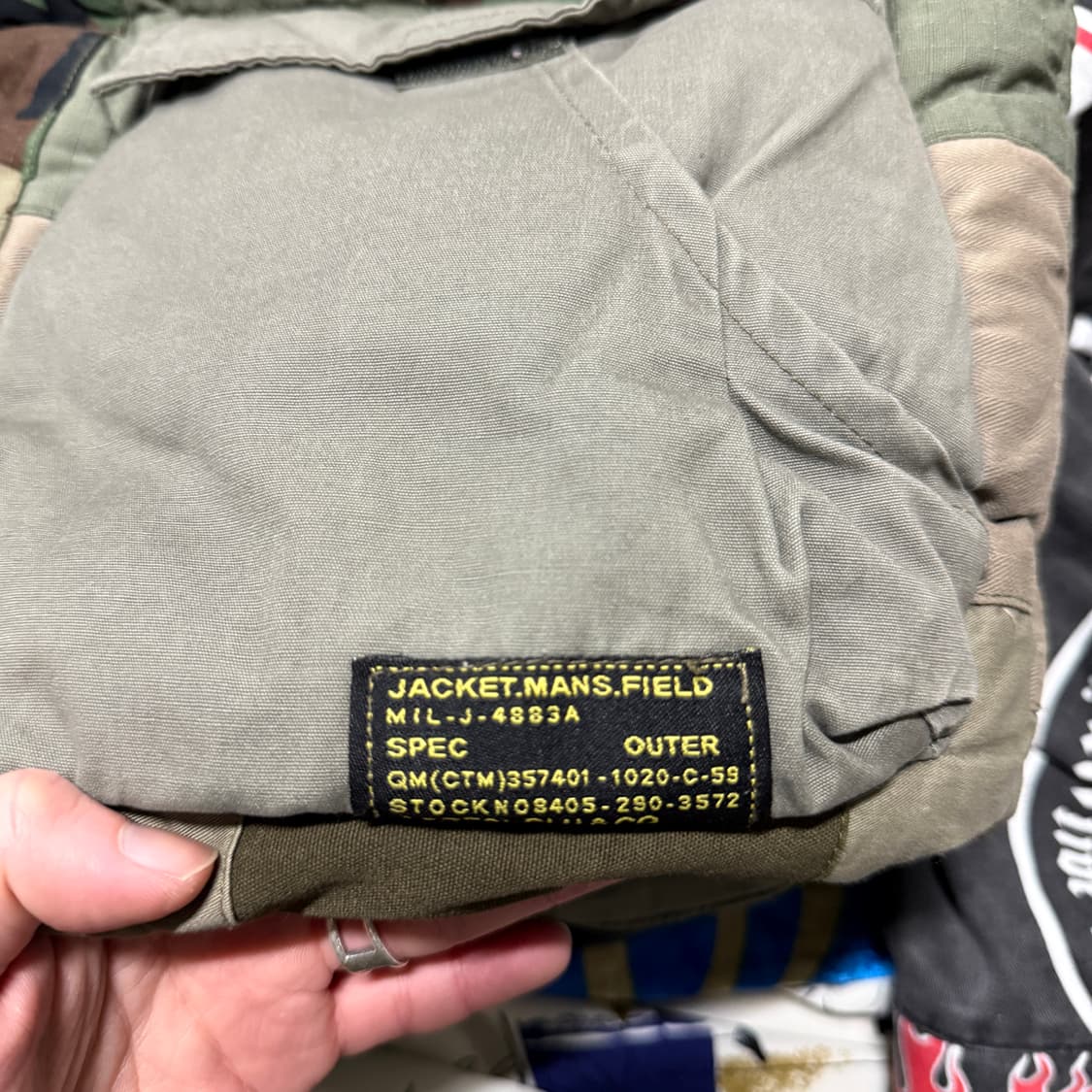 Aspesi Blu & co 아스페시 카모 패치워크 다운 베스트 상품이미지6