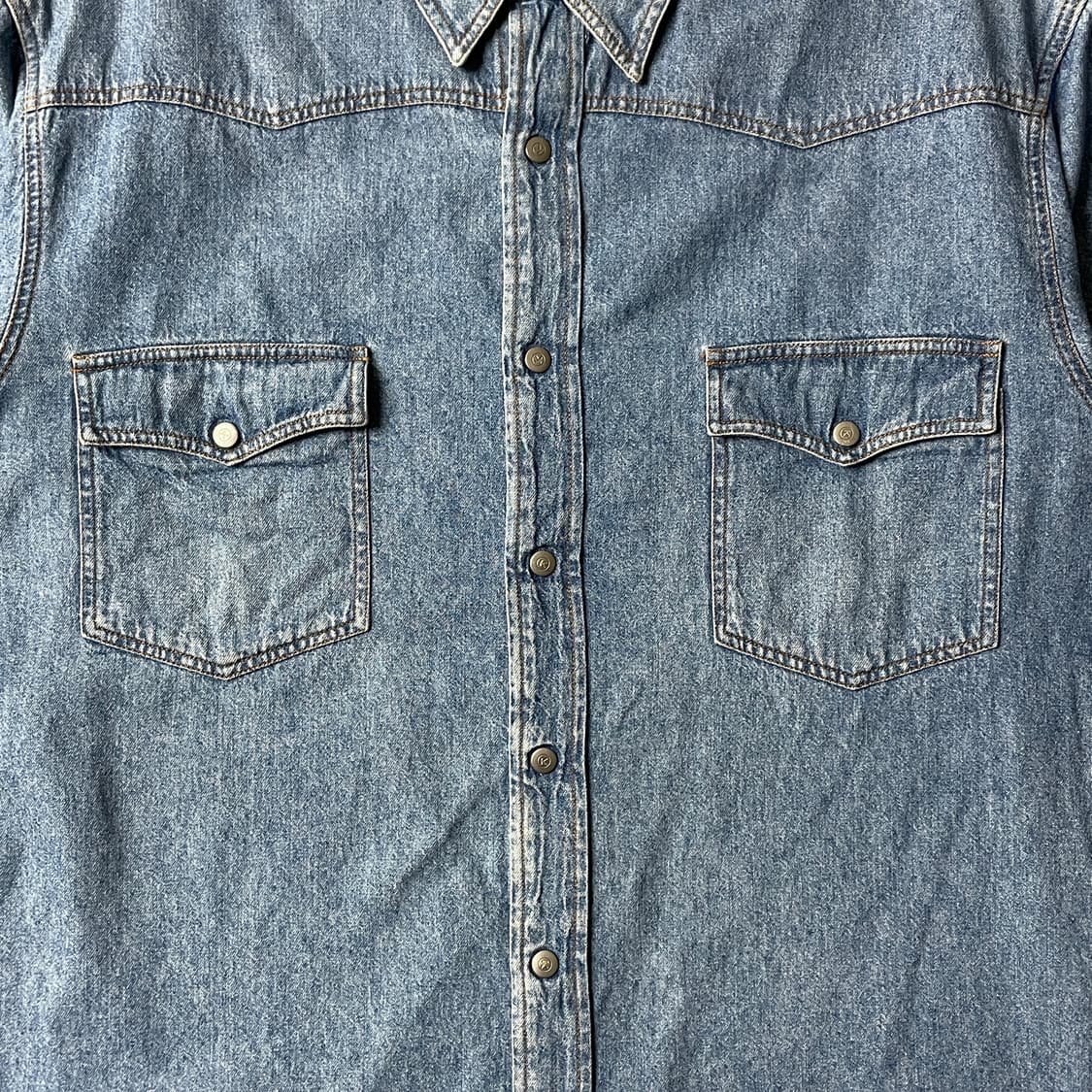 KIABI 키아비 빈티지 코튼 데님 웨스턴 셔츠 A00628 상품이미지3