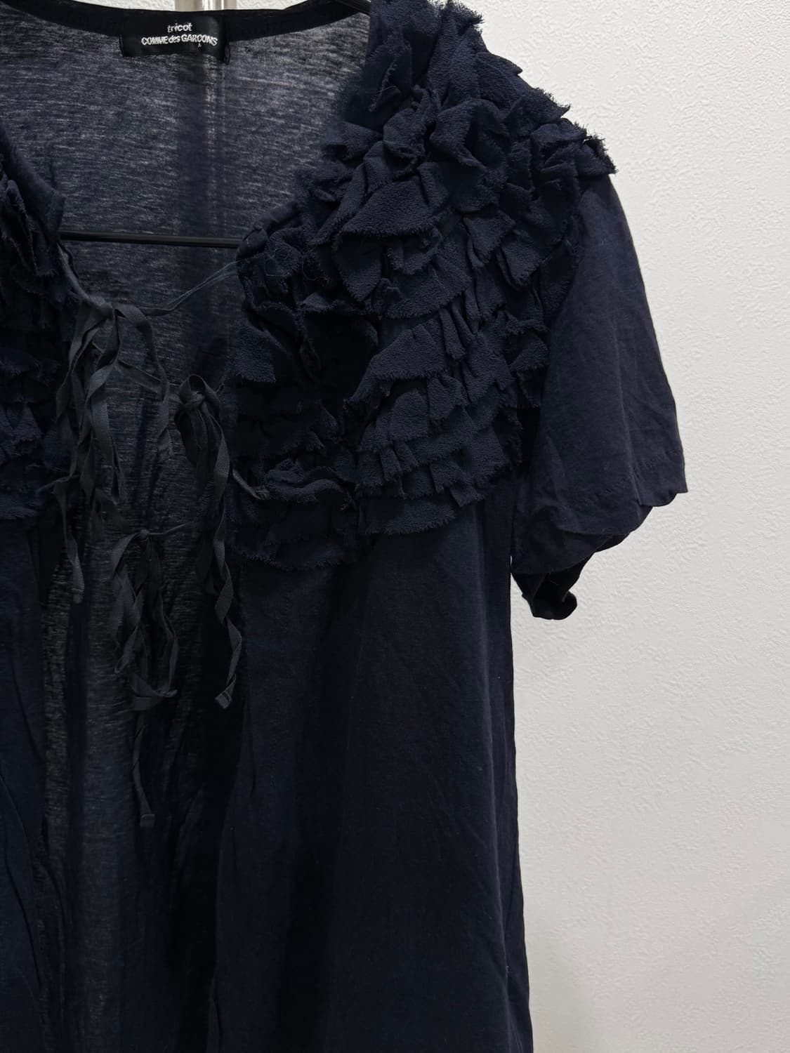 꼼데가르송 06ss 프릴 레이스 블라우스 티셔츠 상품이미지2