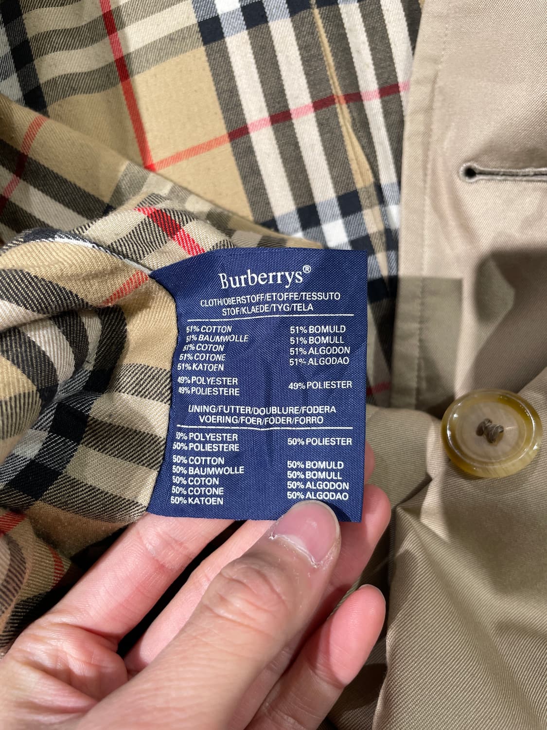 버버리 베이지 숄더 스트랩 코튼 벨티드 코트 상품이미지9