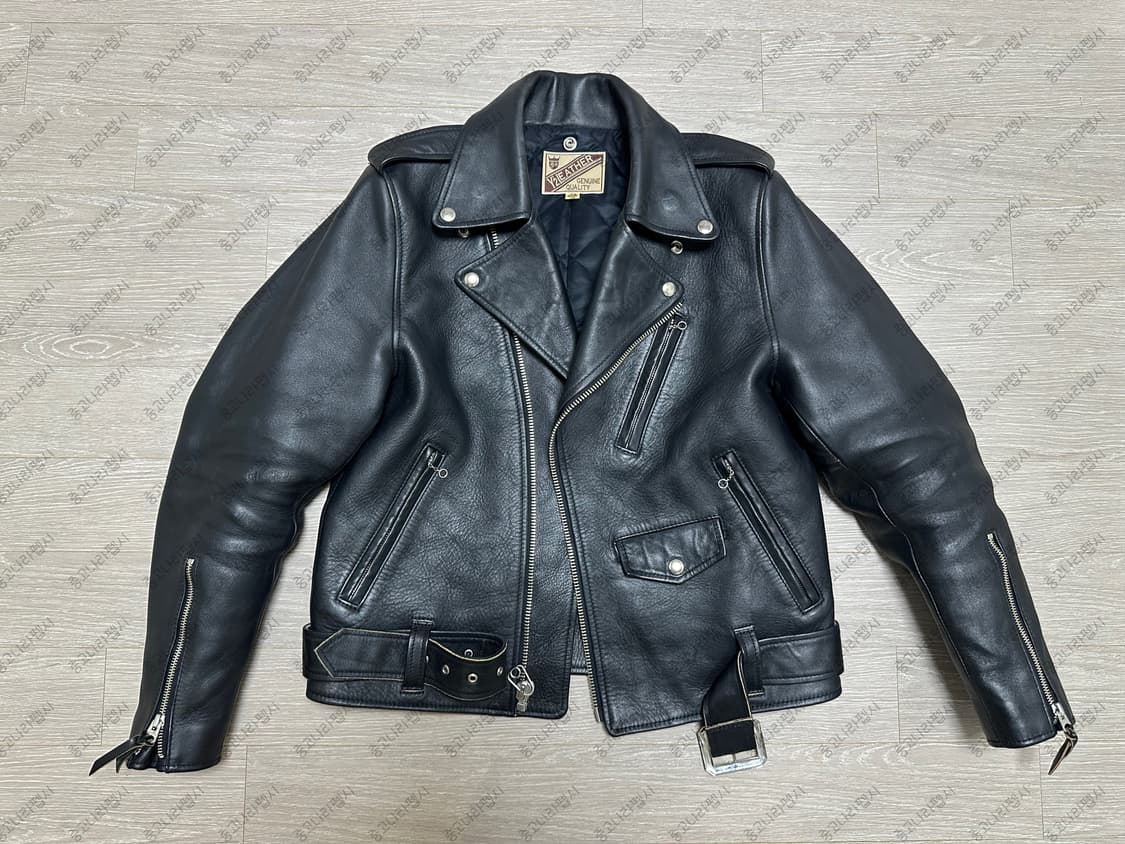 Y'2레더 말가죽 라이더자켓, 무톤 탈부착 홀스하이드 상품이미지3