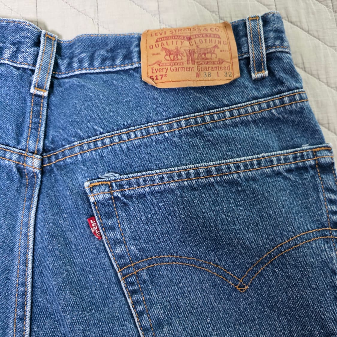 [38X32] 00s 빈티지 리바이스 517 부츠컷 데님 인디고 2 상품이미지5