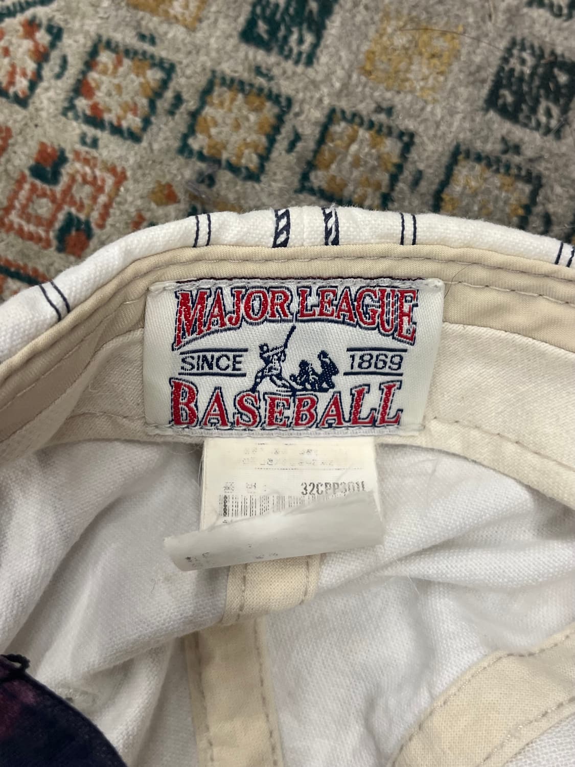 MLB 스트라이프 볼캡 네이비 #csz3774 상품이미지2