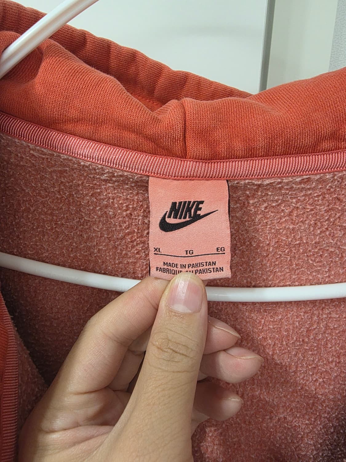 나이키 x 스투시 풀 집 피그먼트 다이드 플리스 후드 하바네로 레드 xl 상품이미지3