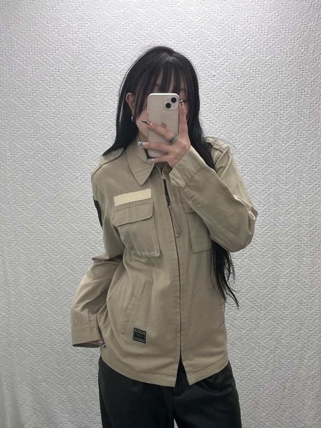 리타 빈티지 밀리터리 워크 트러커 셔츠 자켓 M C07693 상품이미지2