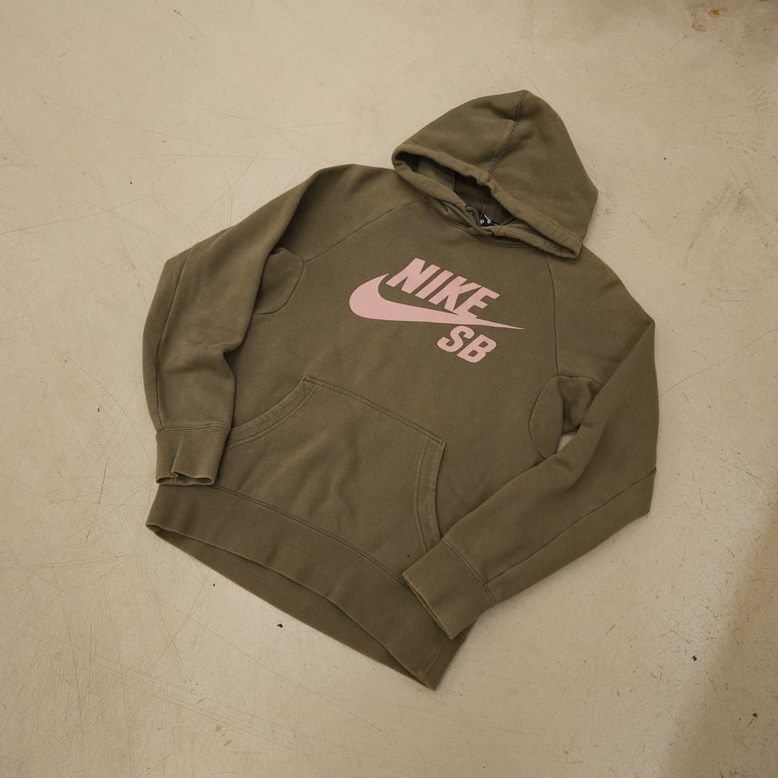 나이키 SB 빅로고 카키 후드티 상품이미지1