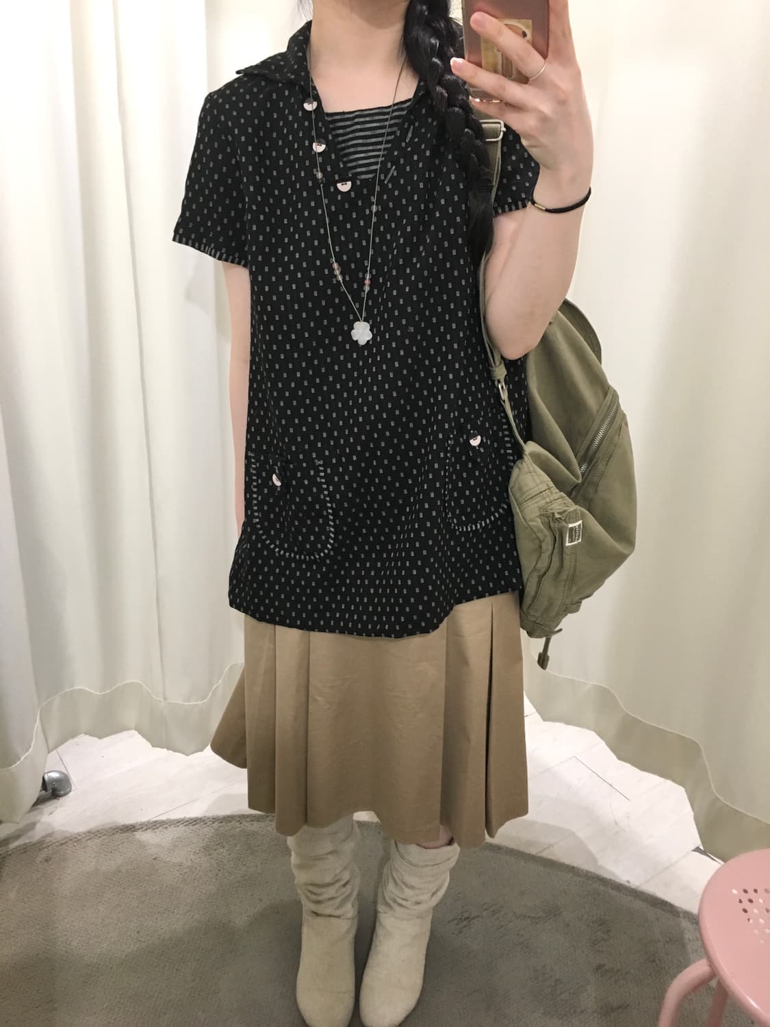 MICHEL KLEIN Pleated Midi Skirt 상품이미지3