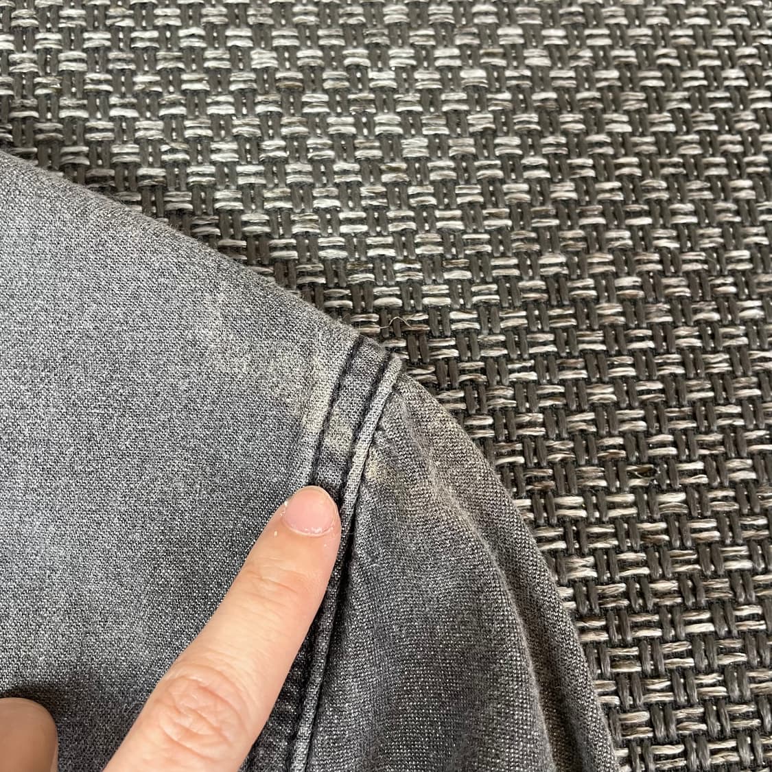 지프 빈티지 흑청 자수패치 데님셔츠 S 상품이미지9