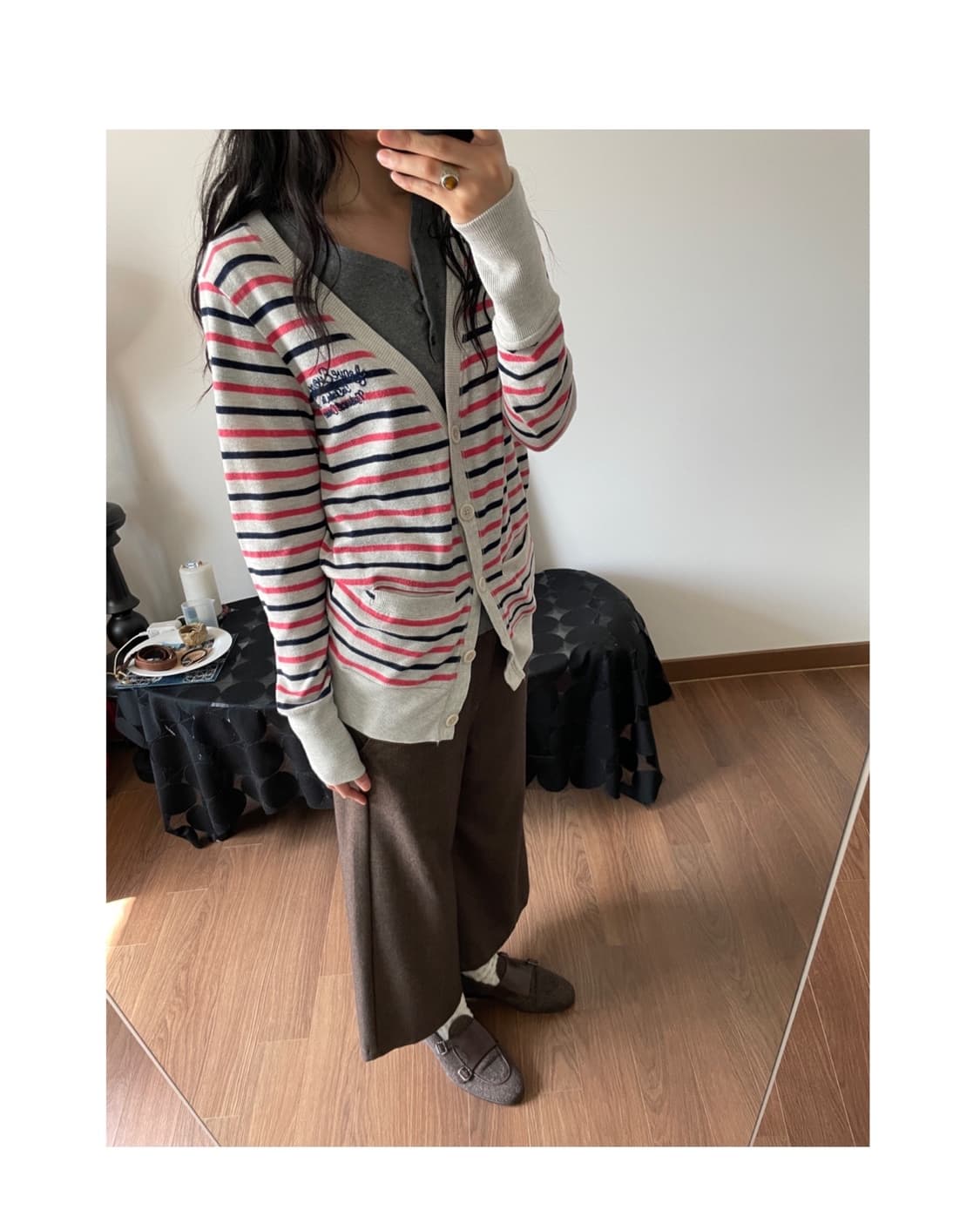 stripe patterned cardigan 상품이미지2
