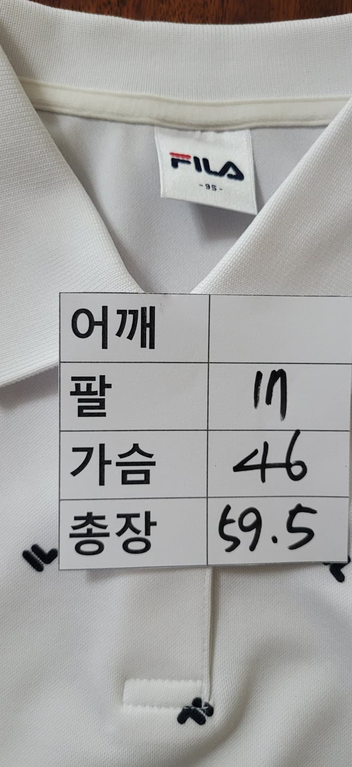 (여성90사이즈)휠라 골프 반팔 카라티(매끈기능성) 상품이미지10