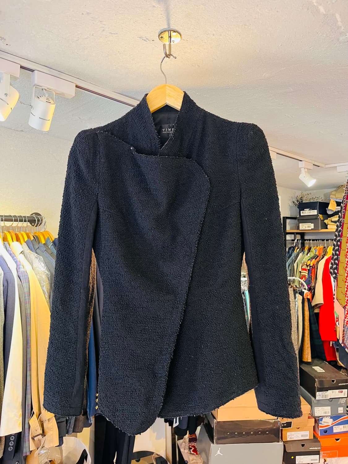 타임 블랙 텍스쳐 자켓 (이탈리아 원단) 상품이미지1