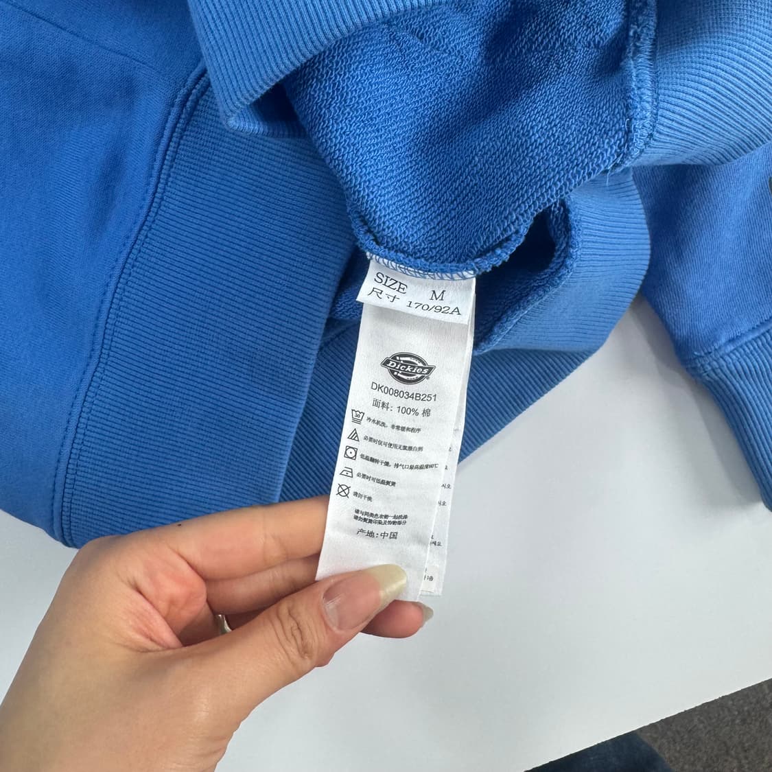 Dickies 디키즈 사이드 로고 블루 후드티  상품이미지7