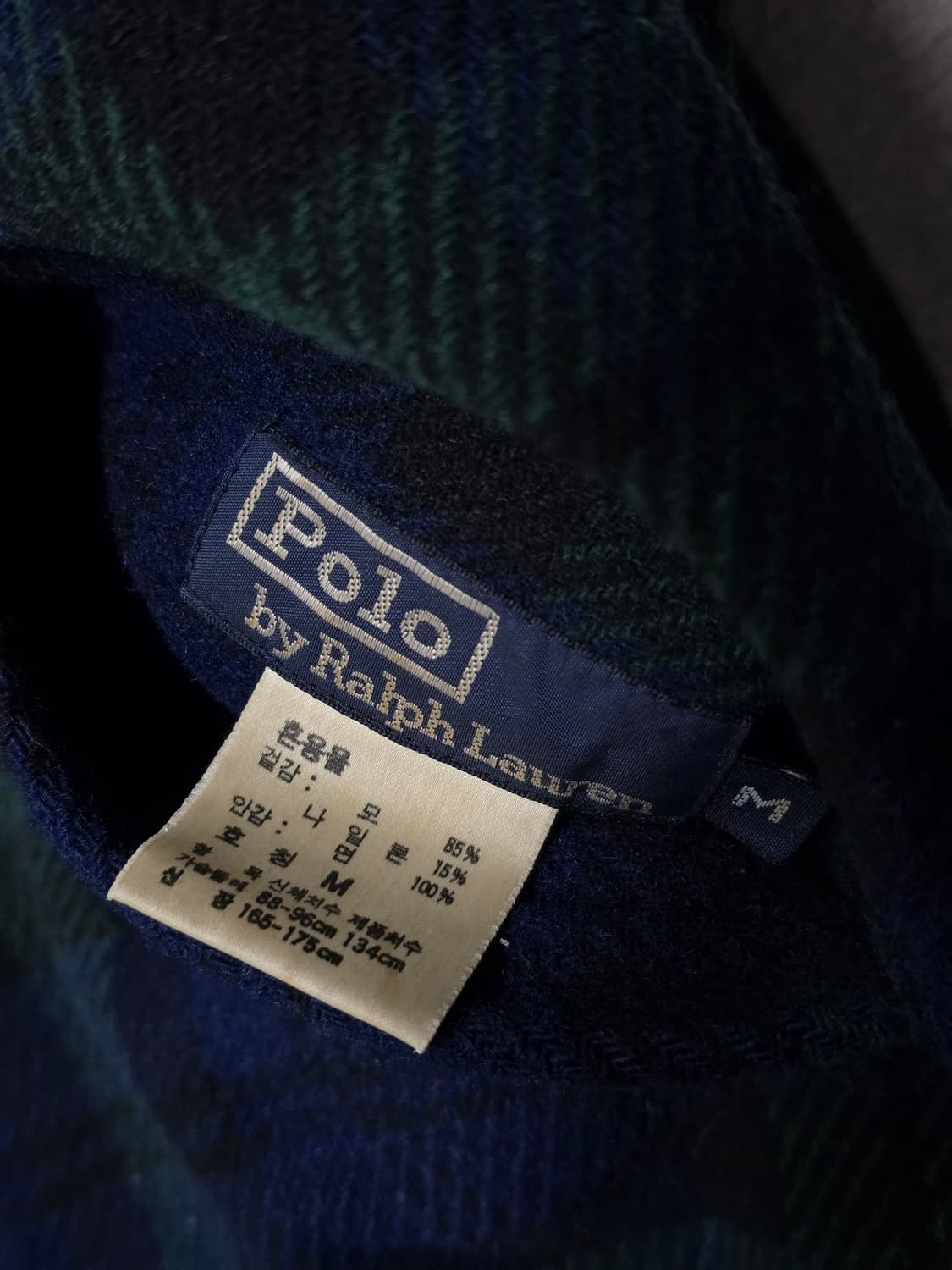 90's 폴로랄프로렌 울&코튼 리버시블 자켓 M 상품이미지5