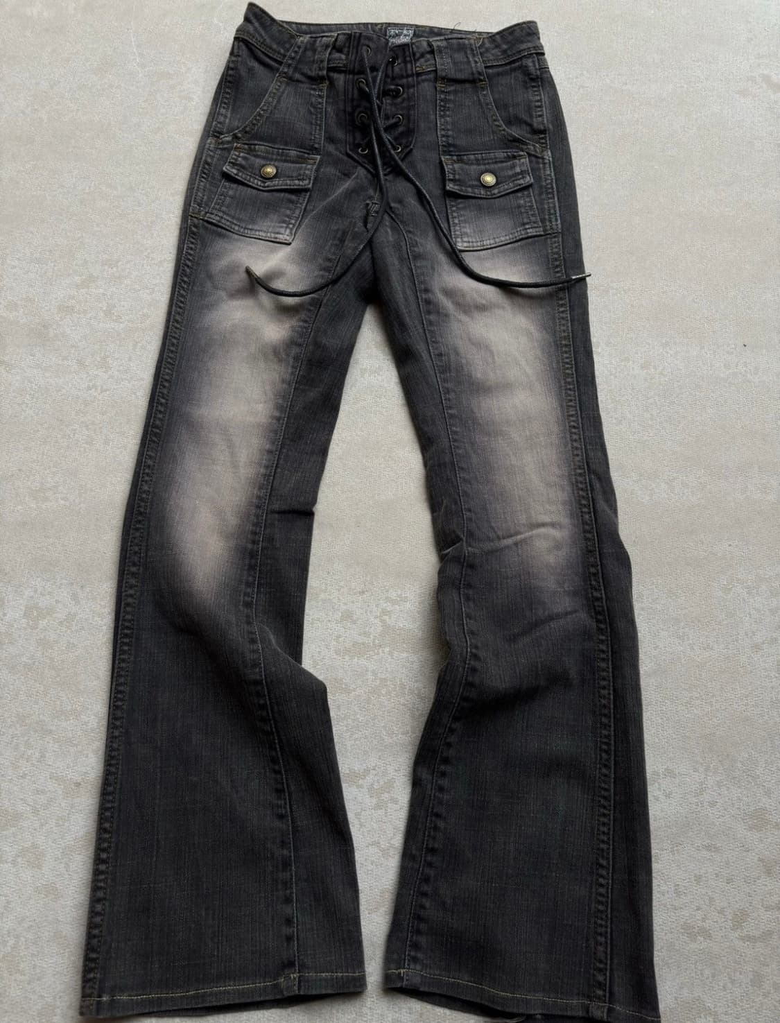 BRAPPERS 레이스업 플레어진 상품이미지2