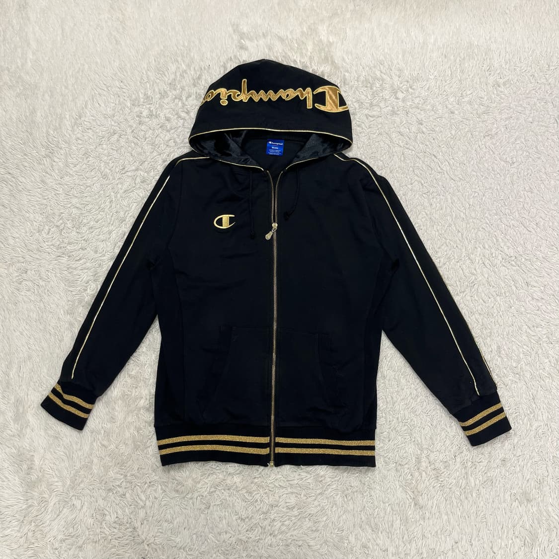 Champion black gold hood jersey 상품이미지4