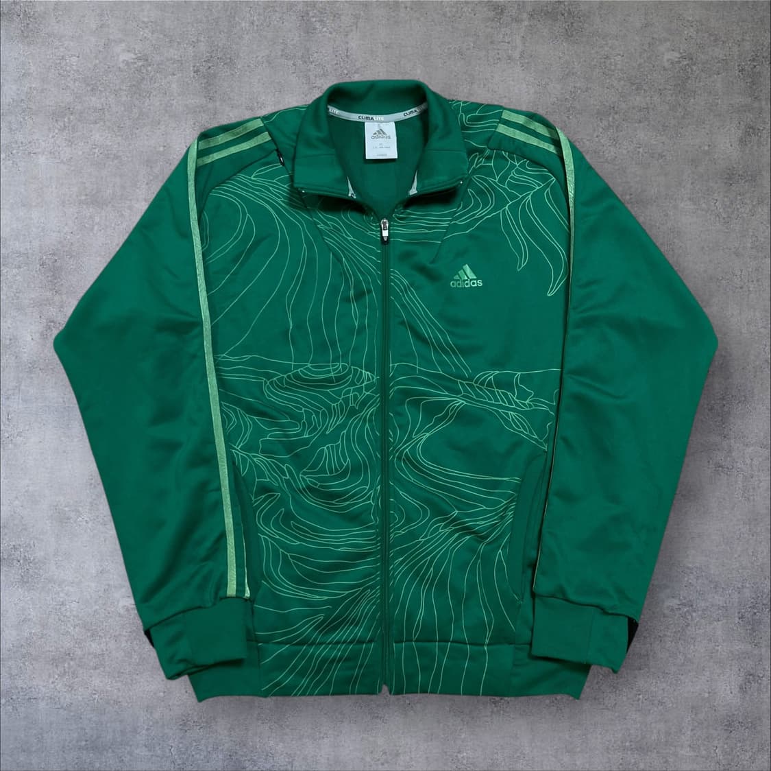 아디다스 스몰 로고 사이드 라인 그린 트랙탑 져지 상품이미지1