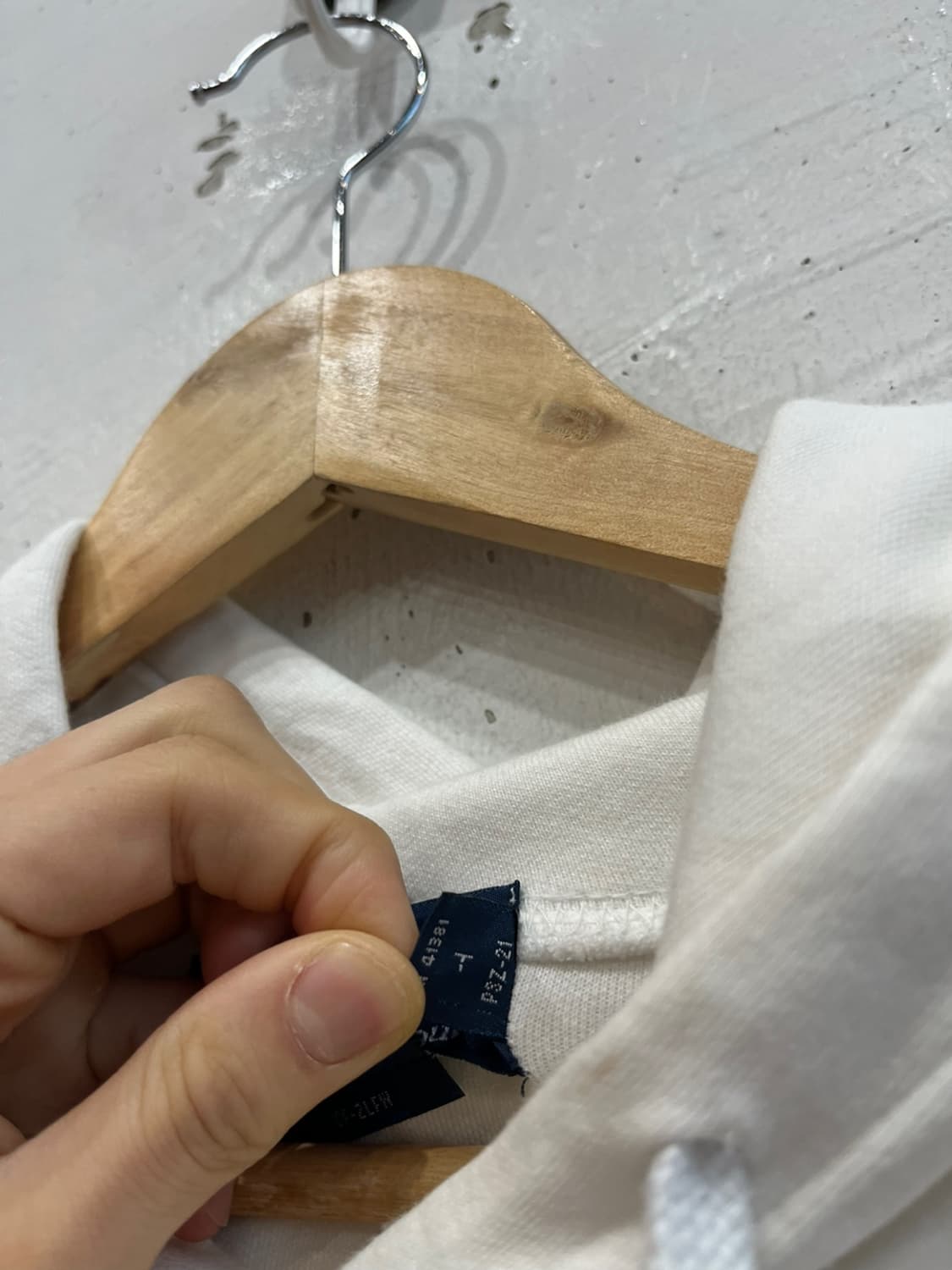 90s 폴로랄프로렌 빅포니 화이트 후드 M 상품이미지6