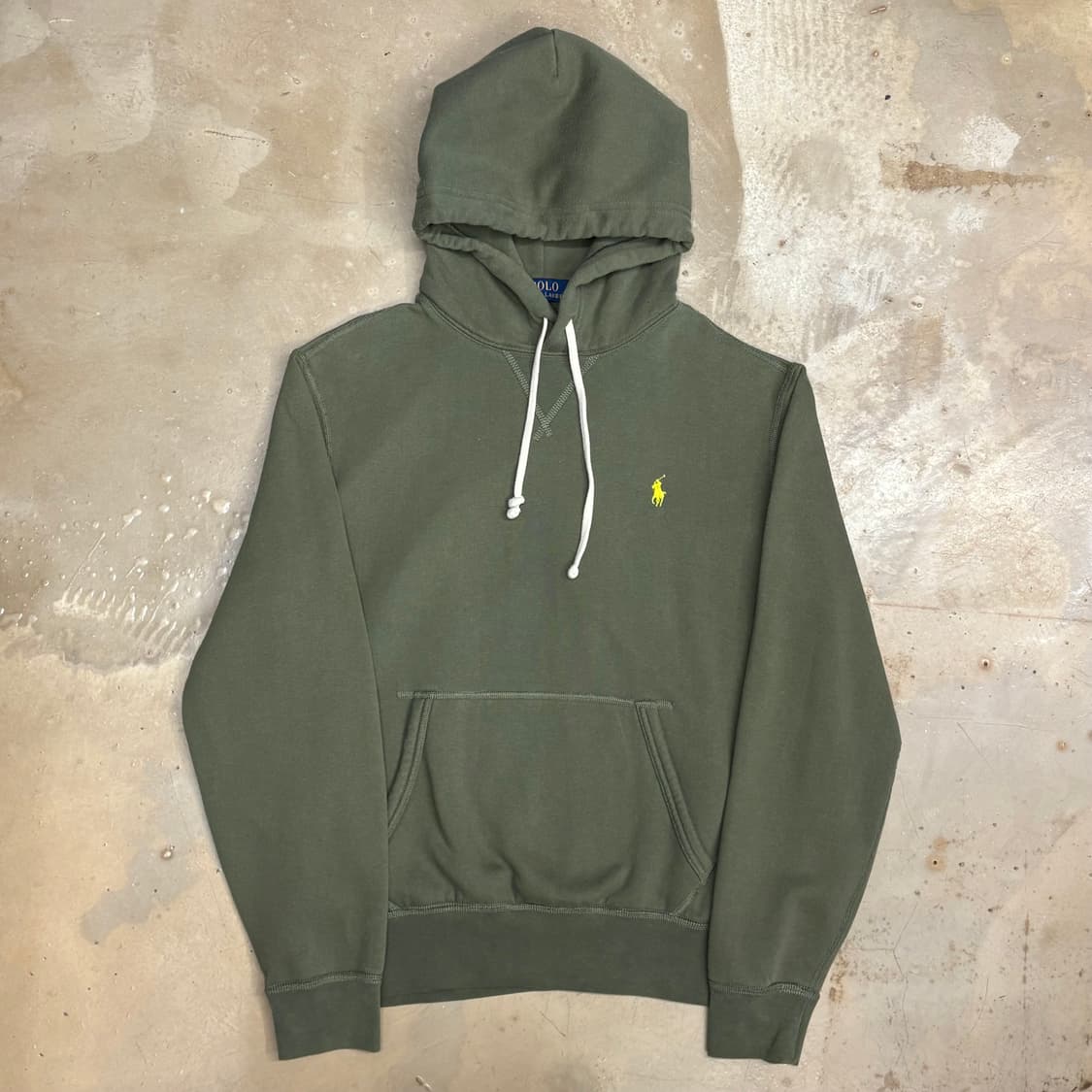 M 폴로랄프로렌 카키 기모 후드티 상품이미지2