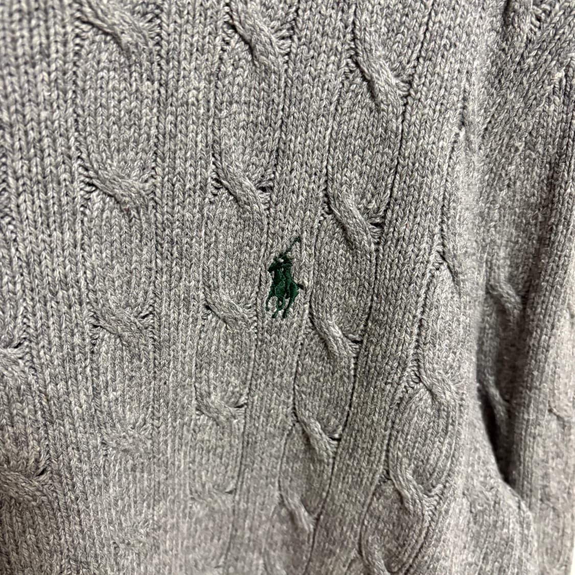 폴로 랄프로렌 실크 케이블 니트 / 그레이, S 상품이미지4