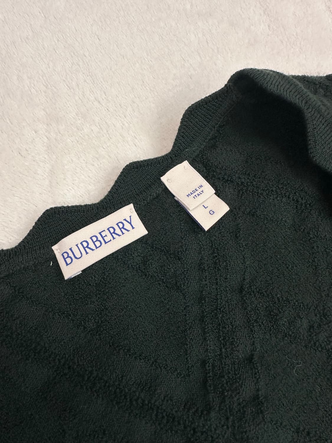 (L)버버리 23FW 자카드 울 니트 원피스 딥그린 상품이미지5