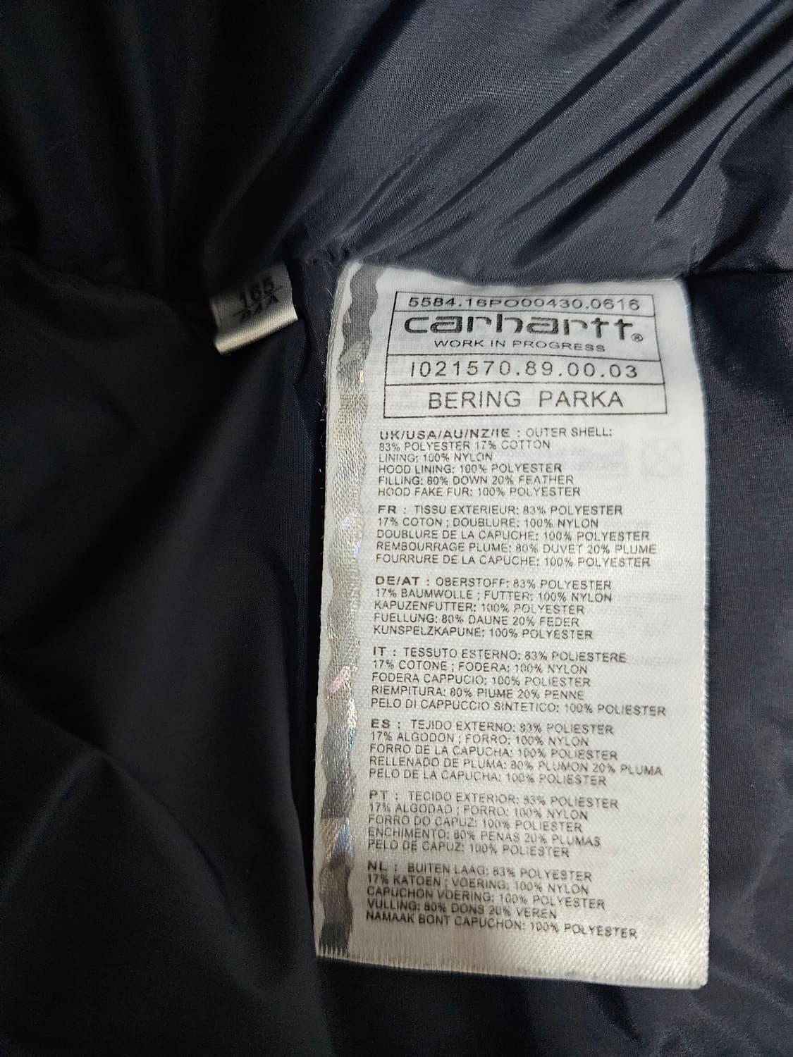 칼하트 다운 패딩파카 XS 90-95 상품이미지5