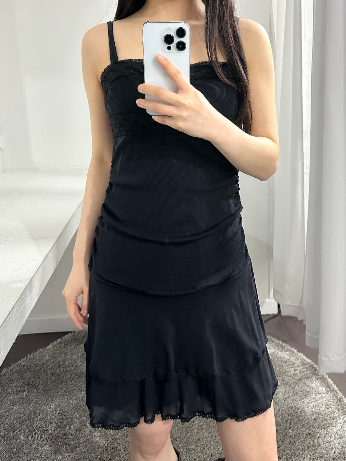 slip shirring dress 상품이미지4