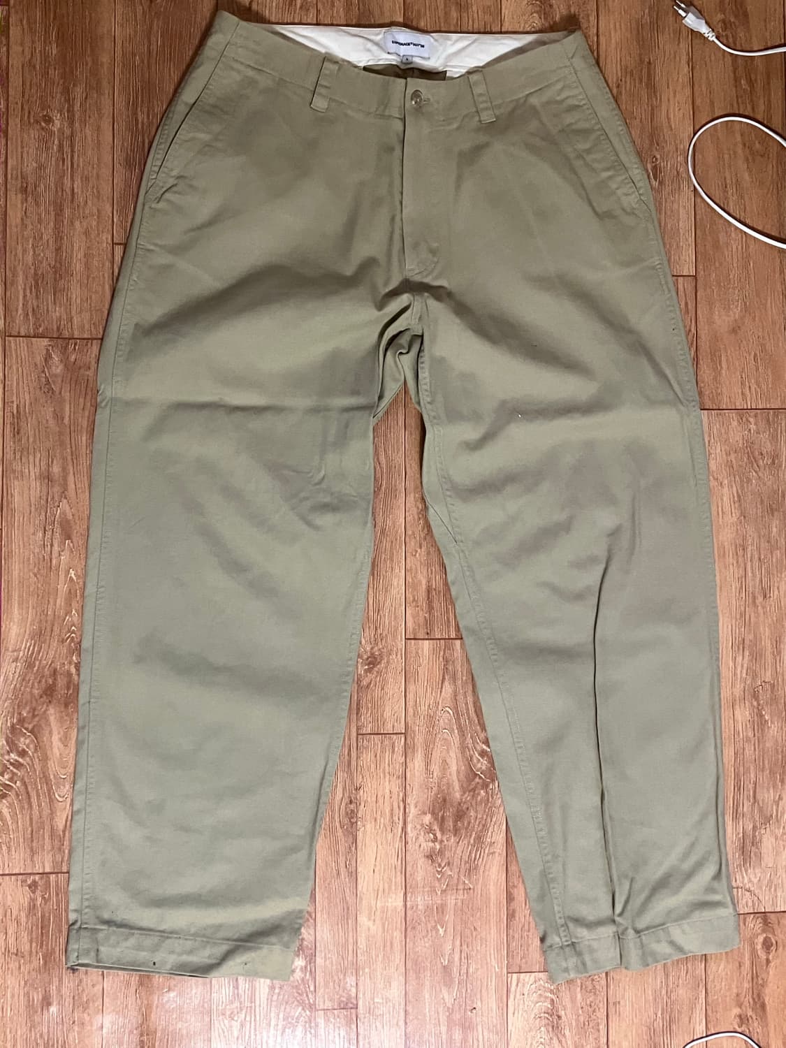 에스피오나지 - 와이드 오피셔 팬츠 (베이지) 상품이미지1