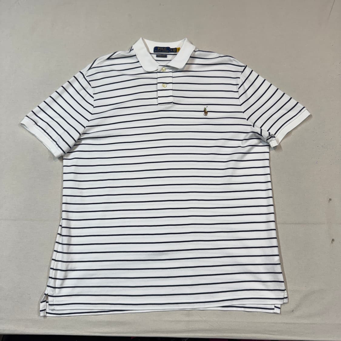 XL) 폴로 랄프로렌 소프트 코튼 반팔 카라티 PK 신형 큐알탭 상품이미지1