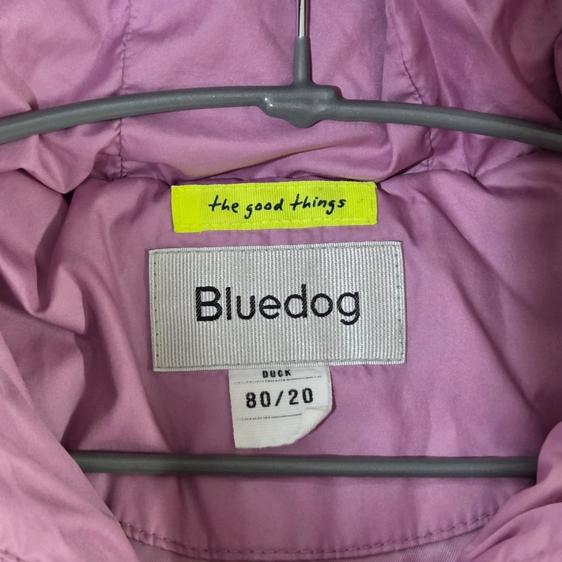 블루독 키즈 핑크 패딩 80/20 상품이미지4