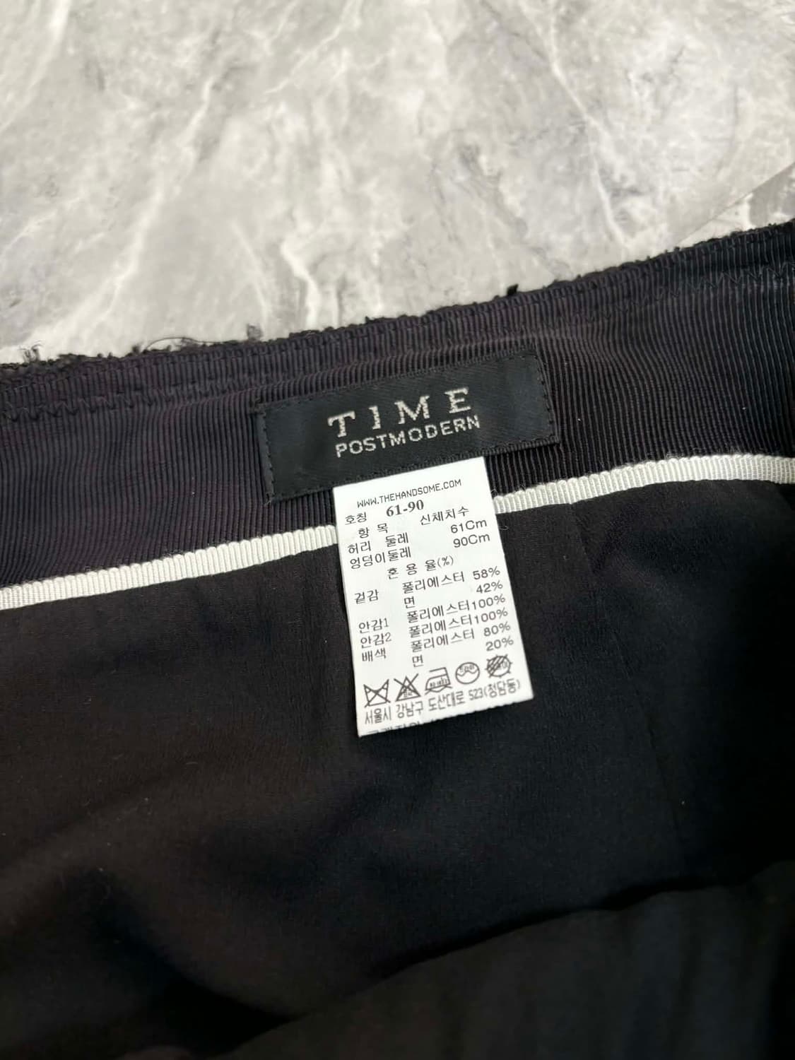 [55/66] 타임 한섬 TIME 20년신형 트위드 레이어드 쉬폰롱스커트 상품이미지3