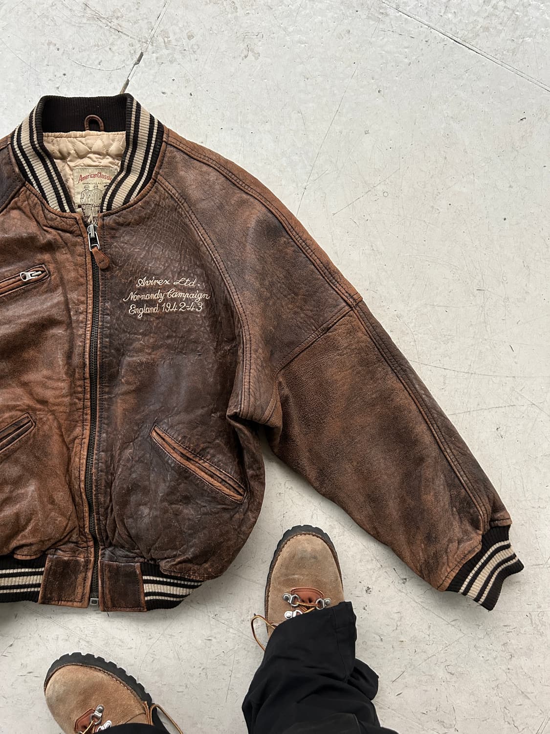 90‘s Avirex (아비렉스 가죽자켓) 상품이미지4