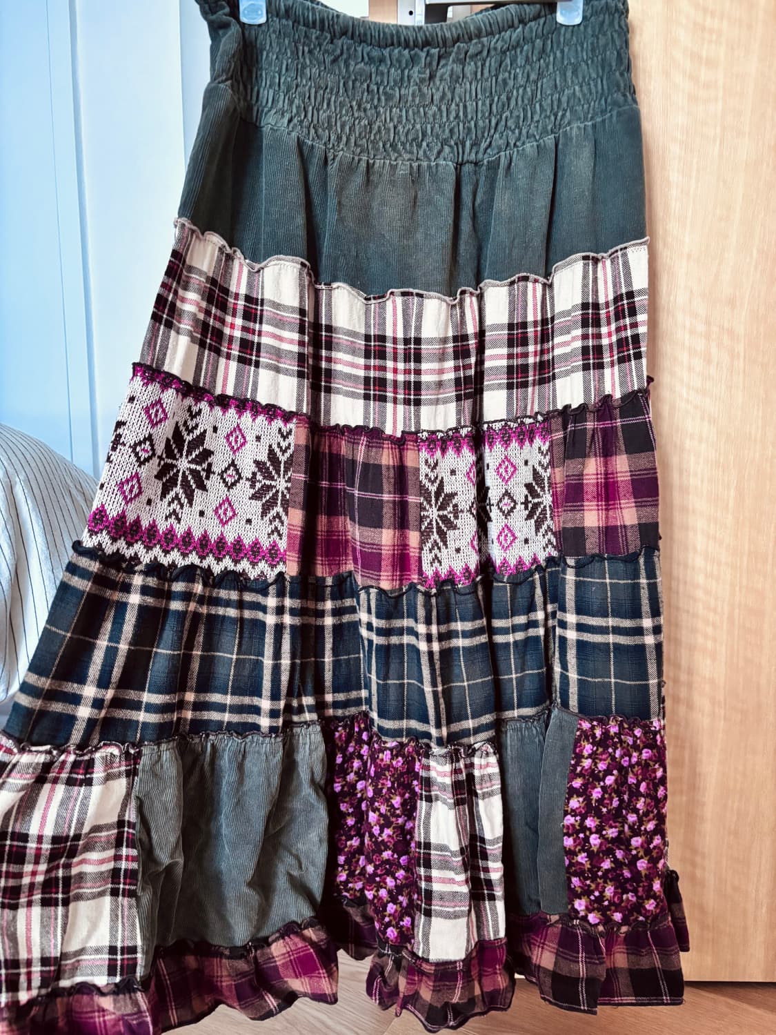 빈티지 모리걸세트 대장템 케이프 니트 패치스커트 모리노가토 상품이미지7