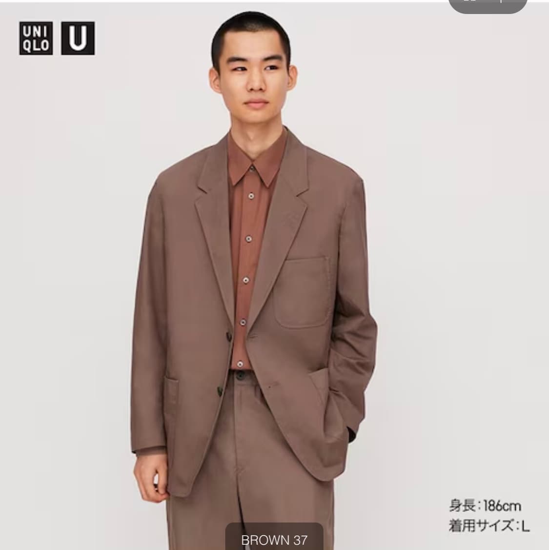 [새상품/L] 유니클로 U 코튼 린넨 자켓 블랙 (427652) 상품이미지6