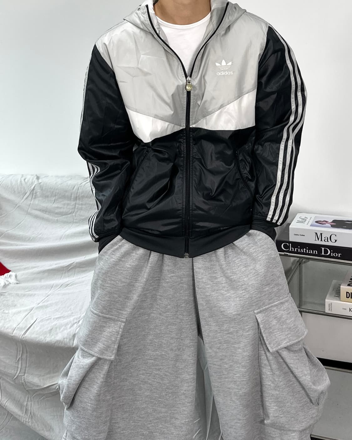 아디다스 파이어버드 그레이 바람막이 90 상품이미지1